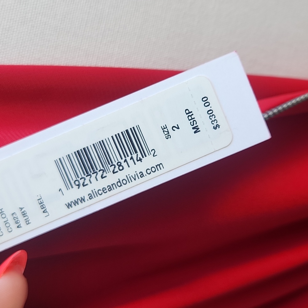 Alice + Olivia Red Mini Dress - Picture 11 of 12